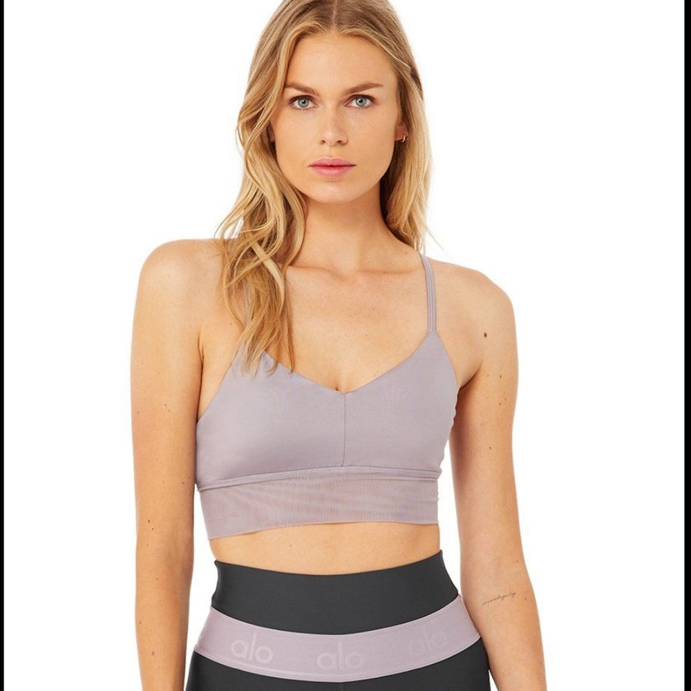 Alo Yoga Lavish Bra - Lavender Smoke